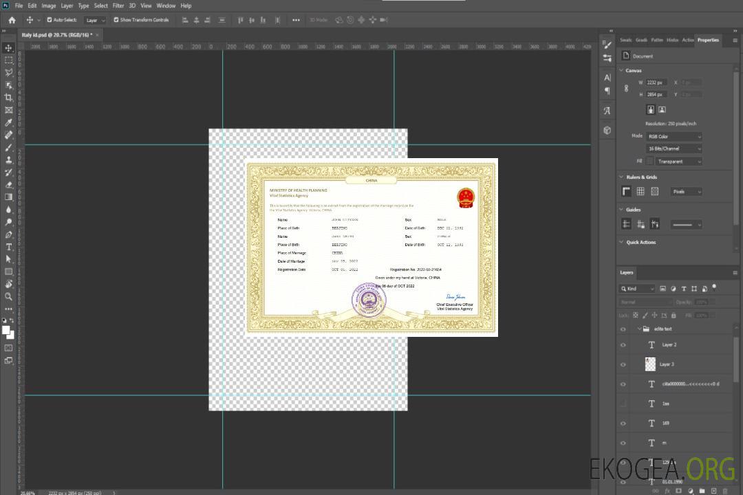 Modèle Word et PDF de certificat de mariage en Chine template Modèle Word et PDF de certificat de mariage en Chine template